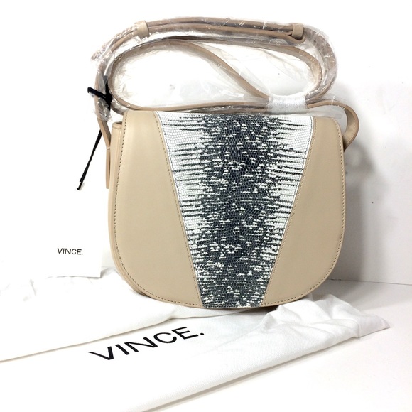 Vince Lizard Embossed Leather Crossbody Bag - Picture 3 of 8